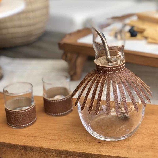 Deri Kokteyl Bardağı / Vazo