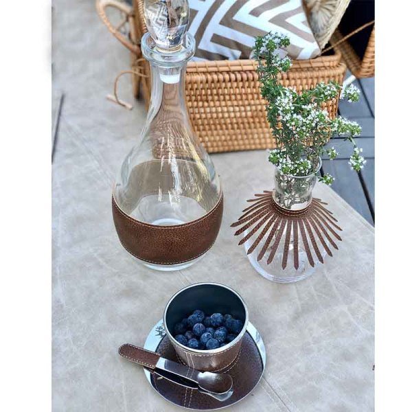 Deri Kokteyl Bardağı / Vazo