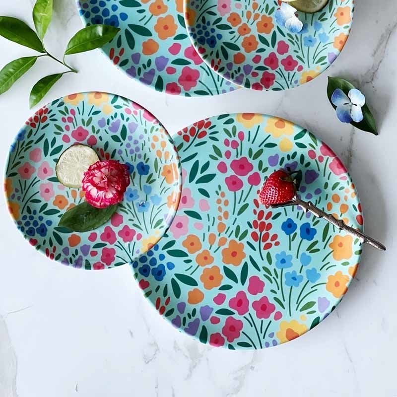 Flora Collection Büyük Tabak 4'lü Set