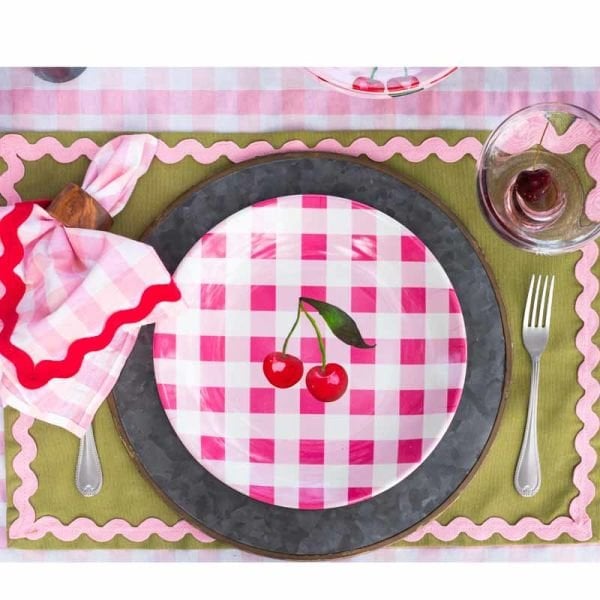 Sweet Cherry Collection Büyük Tabak 4 lü Set