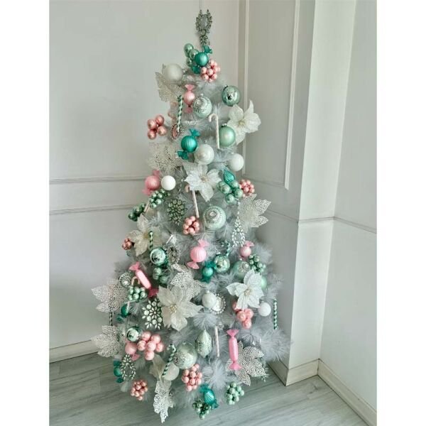 Kristal Taşlı Yeşil Top Süs 12cm