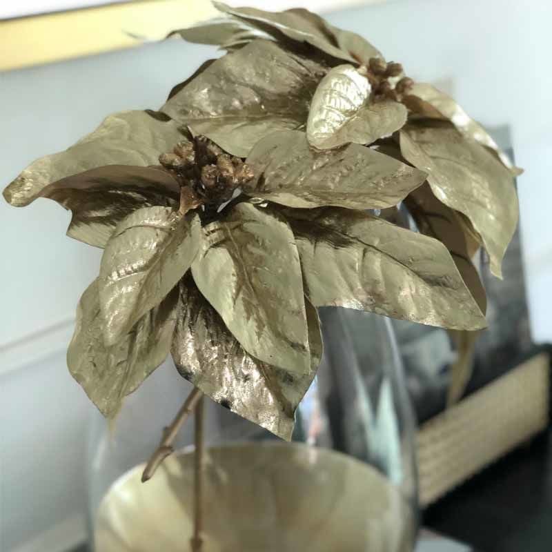 Gold Poinsetta Çiçeği 30cm