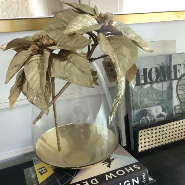 Gold Poinsetta Çiçeği 30cm