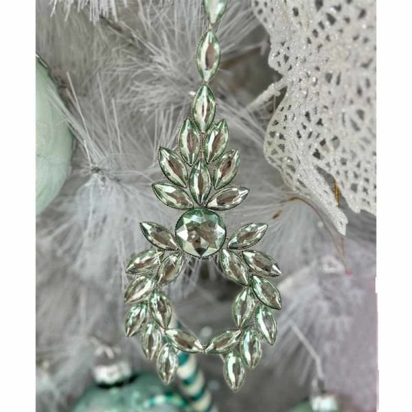 Yeşil Taşlı Yılbaşı Süsü 21cm
