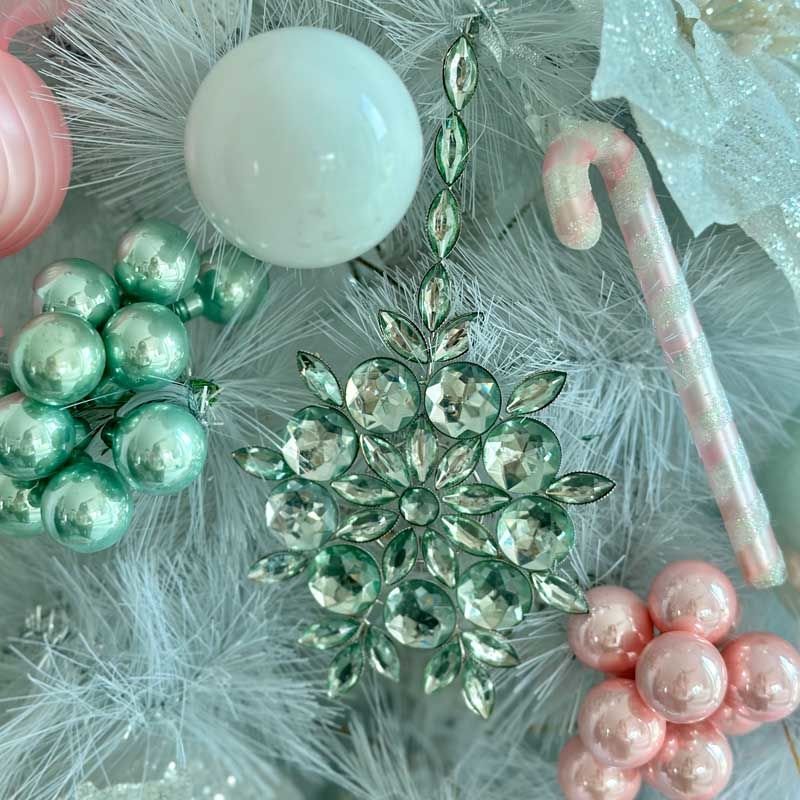 Yeşil Taşlı Yılbaşı Süsü 21cm