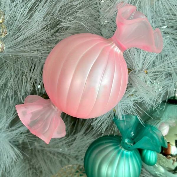 Candy Cam Yılbaşı Süsü 12cm Pembe