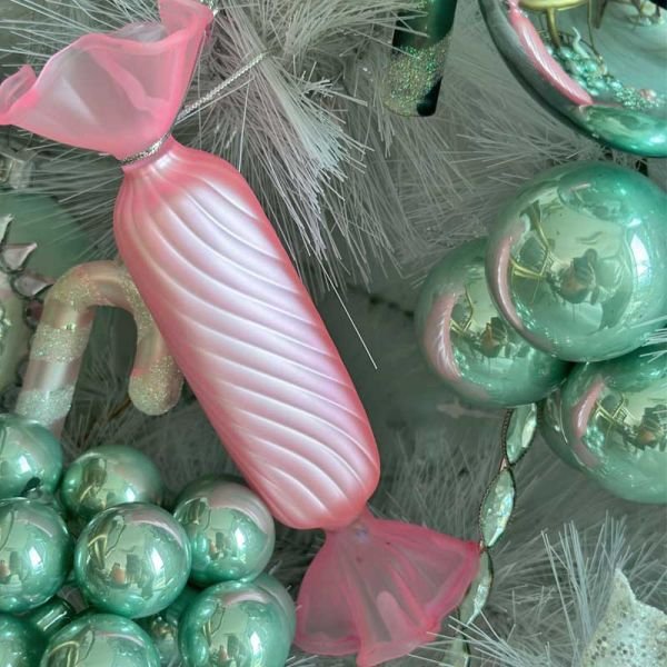 Candy Cam Yılbaşı Süsü/ 14cm Pembe