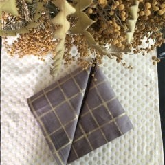 Gold Checkered Mink Colored Napkin