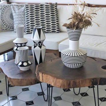 Dots & Zigzag Vase