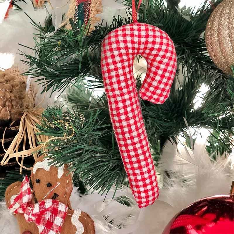Mini Check Candy Cane Yılbaşı Süsü 13cm