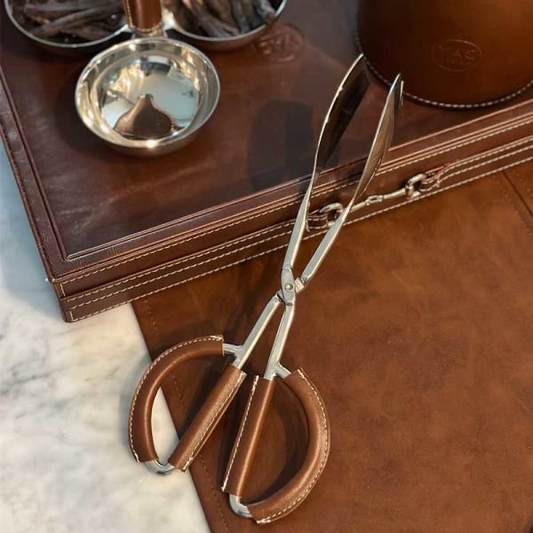 Deri Kulplu Servis Maşası Taba