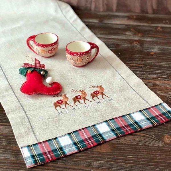 Deer & Tartan Keten Runner