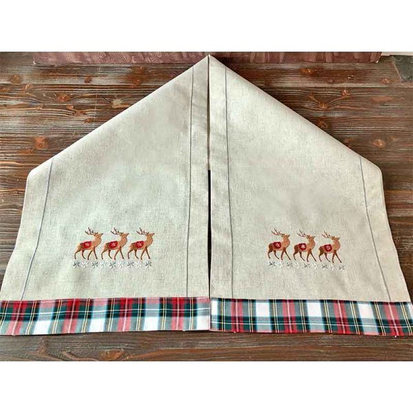 Deer & Tartan Keten Runner
