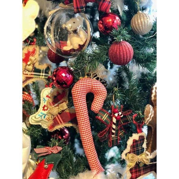 Mini Check Candy Cane Yılbaşı Süsü 25 cm
