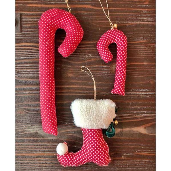 Dots Candy Cane Yılbaşı Süsü 25 cm