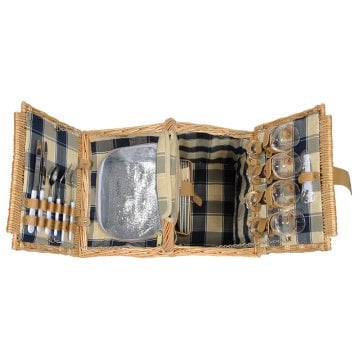 Natural Color Wicker Picnic Basket