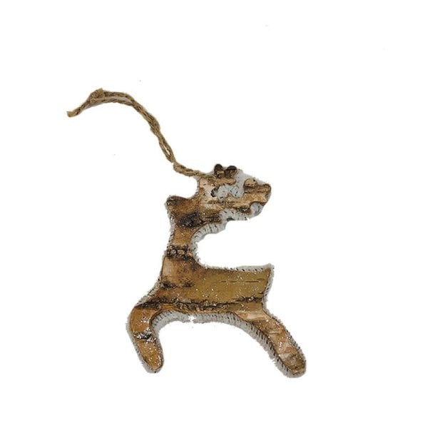 Ahşap Geyik Simli Yılbaşı Süsü