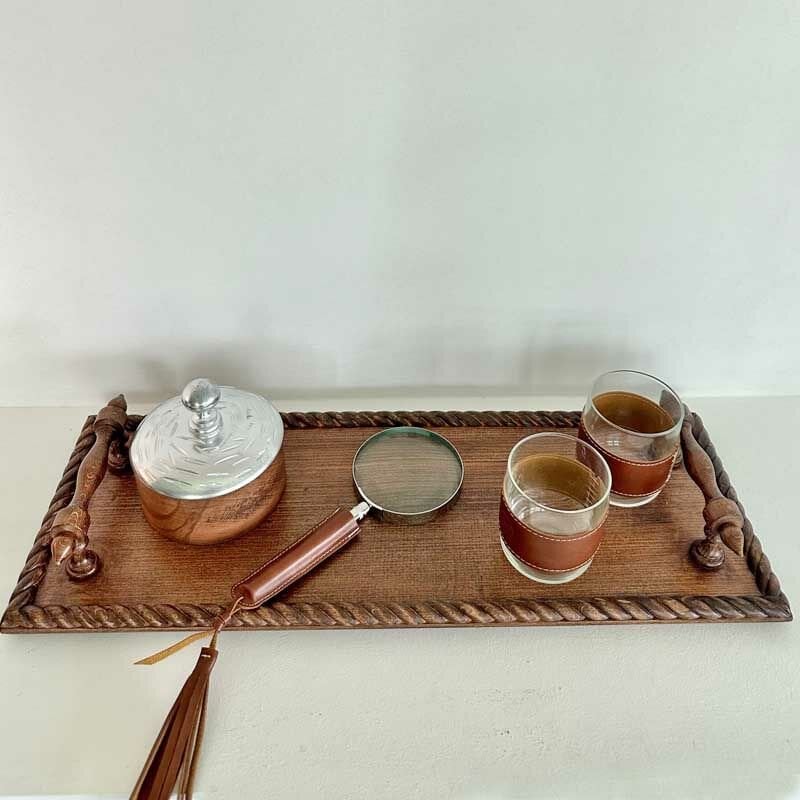 Ahşap Kulplu Tepsi
