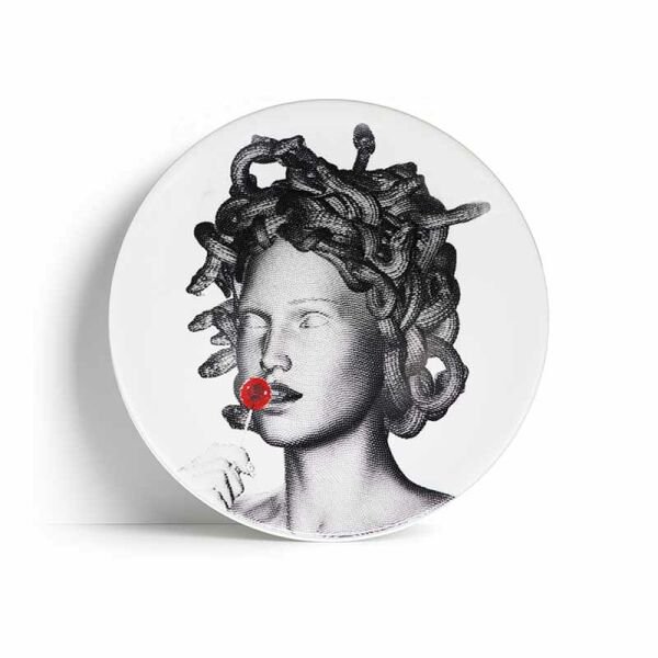 Medusa No:5 Porselen Tabak 23cm/ Hediye Kutulu