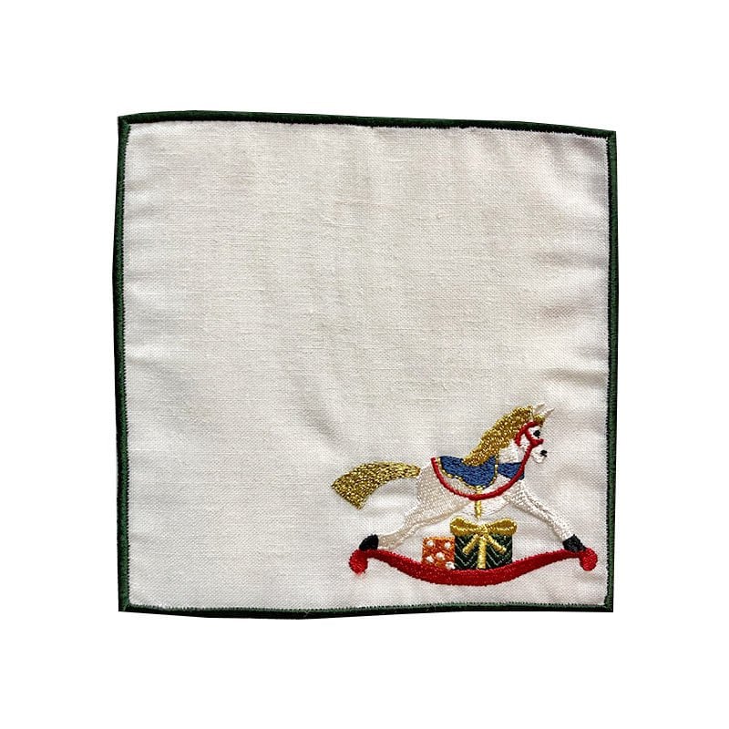 At Nakışlı Kokteyl Peçetesi / 4'lü Set