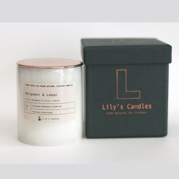 Bergamot & Lemon Aromatherapy Marble Candle