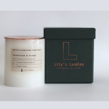 Sandalwood & Orange Aromatherapy Marble Candle