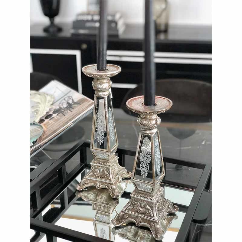 Chic Antique Tumbled Candlestick/Medium