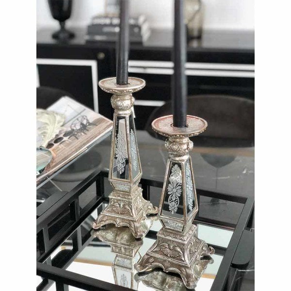 Chic Antique Tumbled Candlestick/Medium