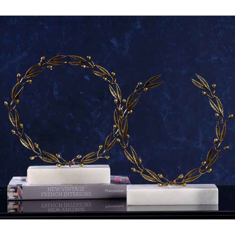 Oly Decor 2'li Set / Gold Beyaz