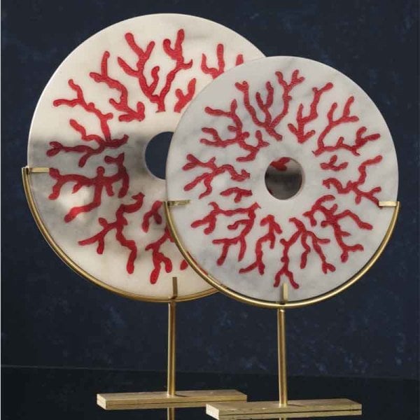 Coral Marble Disk 2li set