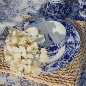 Bleu Blanc Porselen Pasta Tabağı / 4'lü set
