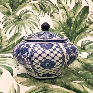 Bleu Blanc Large Sugar Bowl
