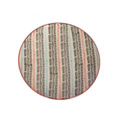 Ethnic Patterned Striped Plate