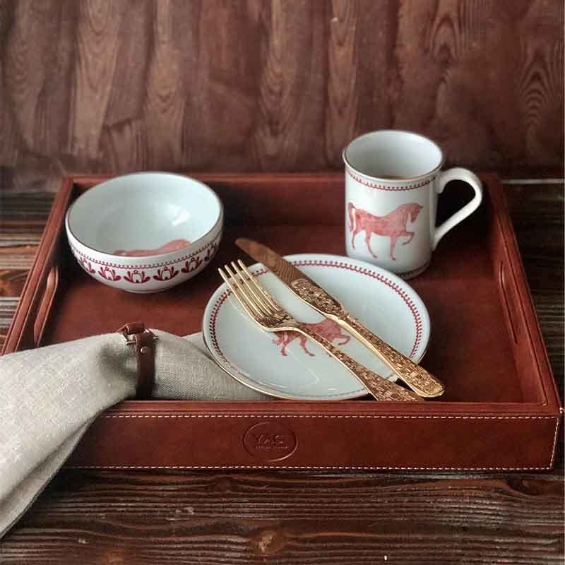 Deri Dikdörtgen Tepsi/Taba