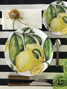 Citrus Melamin Pasta Tabağı/ 4'lü Set