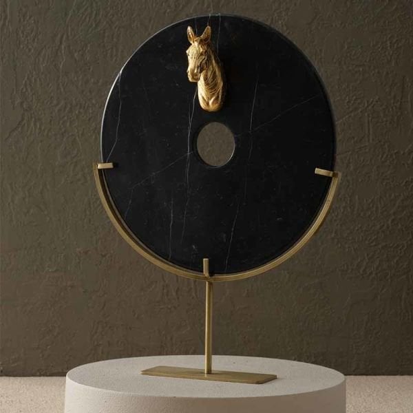 At Başlı Disk Dekor 38cm
