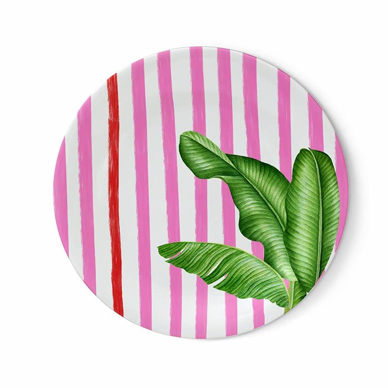 Miami Pink Beach Melamine Serving Plate/ Set of 4