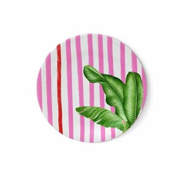 Miami Pink Beach Melamin Pasta Tabağı/ 4lü Set