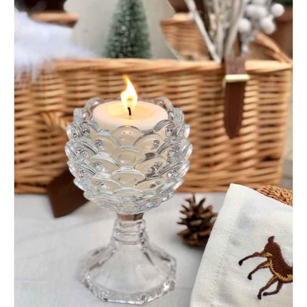 Footed Glass Greyglass/Vase II