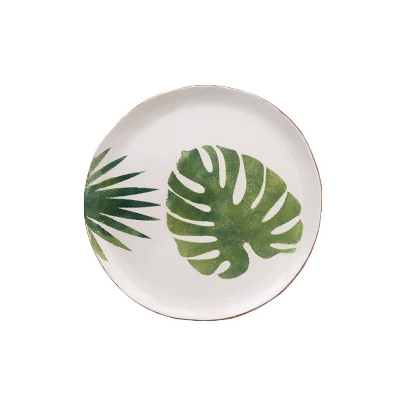Leaf Ceramic Cake Plate/4 Set