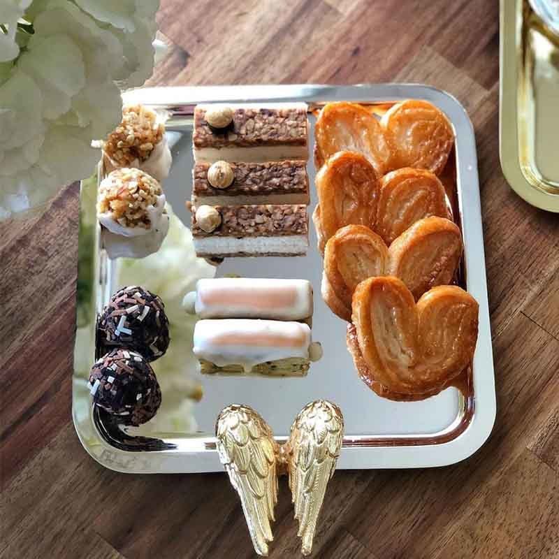 Melek Kanatlı Tepsi / Gümüş