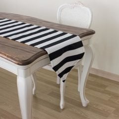 Black and White Striped Runner