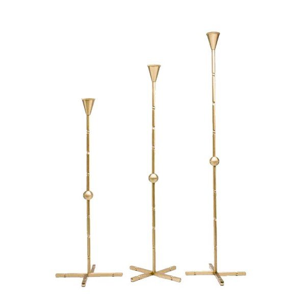 Triple Pirinç Şamdan Seti /71-61-52cm