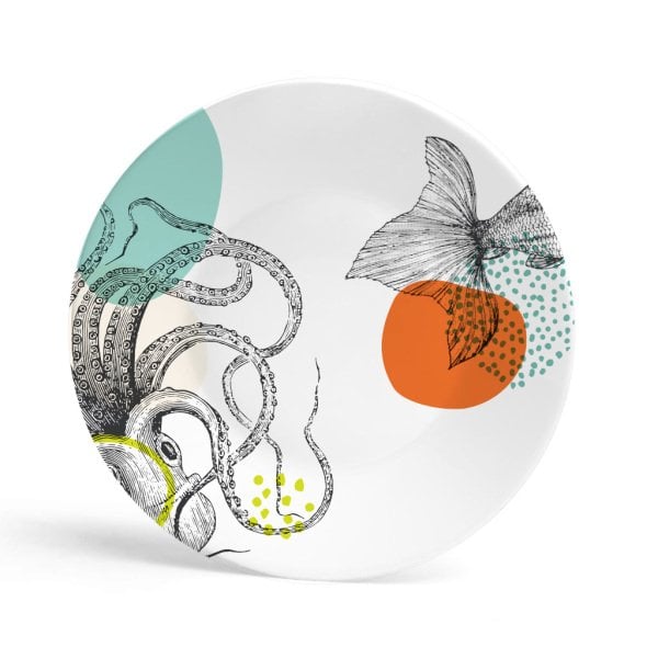 Deep Sea Collection Büyük Tabak 4'lü Set