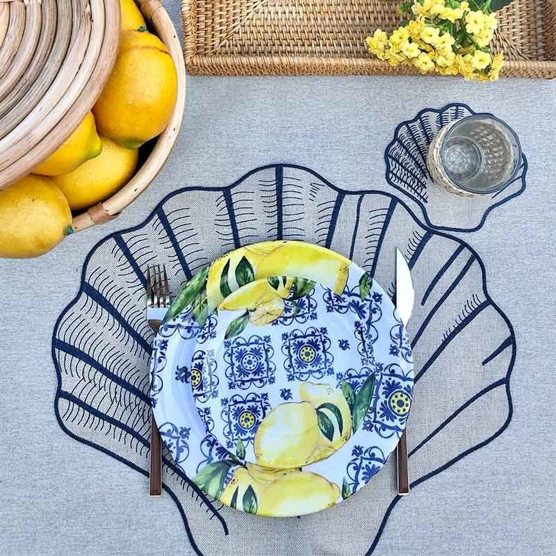 Azur Indigo Amerikan Servis 2'li Set