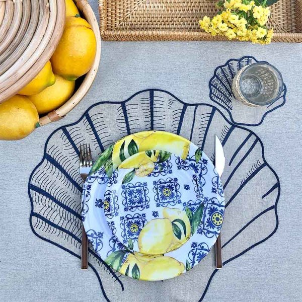 Azur Indigo Amerikan Servis 2'li Set