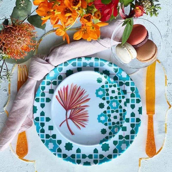 Casablanca Port Collection Large Plate Set of 4