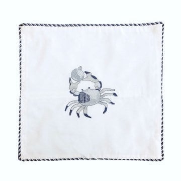 Crab Nakışlı Yastık Kılıfı