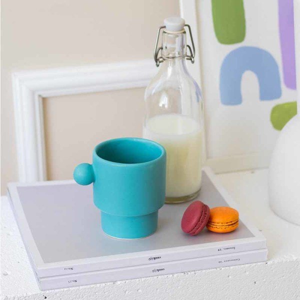 Seramik Toplu Bardak Mavi