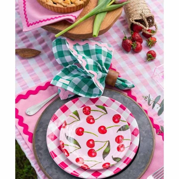 Sweet Cherry Collection Büyük Tabak 4 lü Set